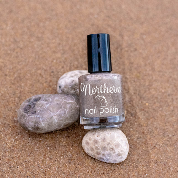 Northern Nail Polish - Petoskey Stone: Holo Taupe Vegan Nail Polish Eco Michigan