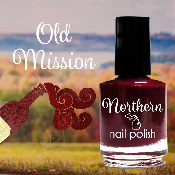 Northern Nail Polish - Old Mission: Nail Polish Wine Red Creme Toxin Free Vegan Eco