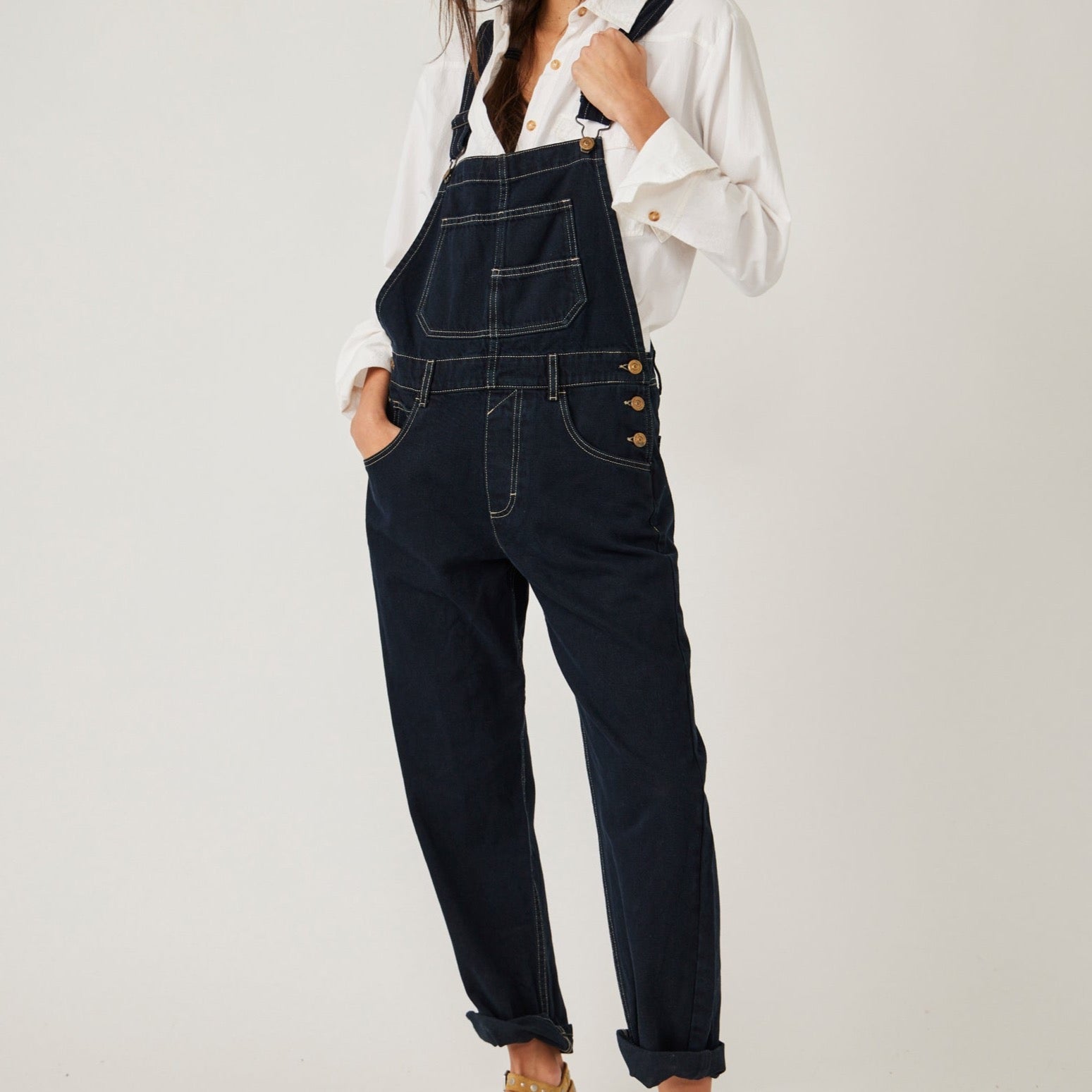 Ziggy Denim Overalls (Blue Black) – Bella Mia