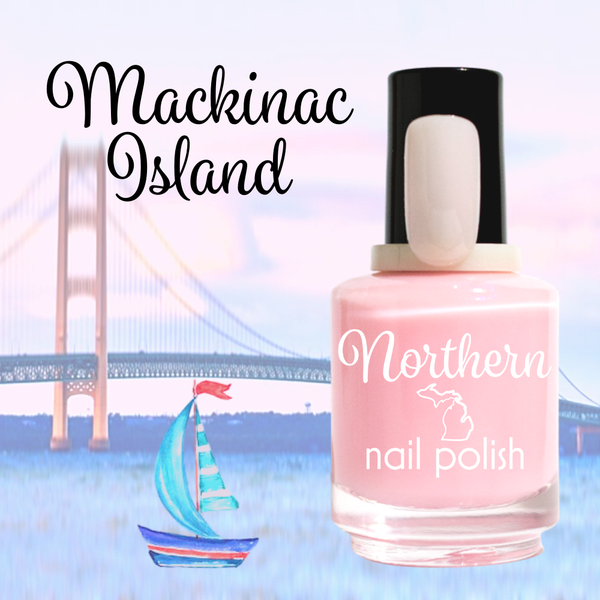 Northern Nail Polish - Mackinac Island: Nail Polish Sheer Pink Toxin Free Vegan Eco