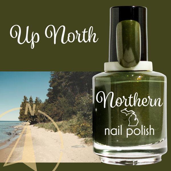 Northern Nail Polish - Up North Nail Polish Green Olivine Toxin Free Vegan Midwest