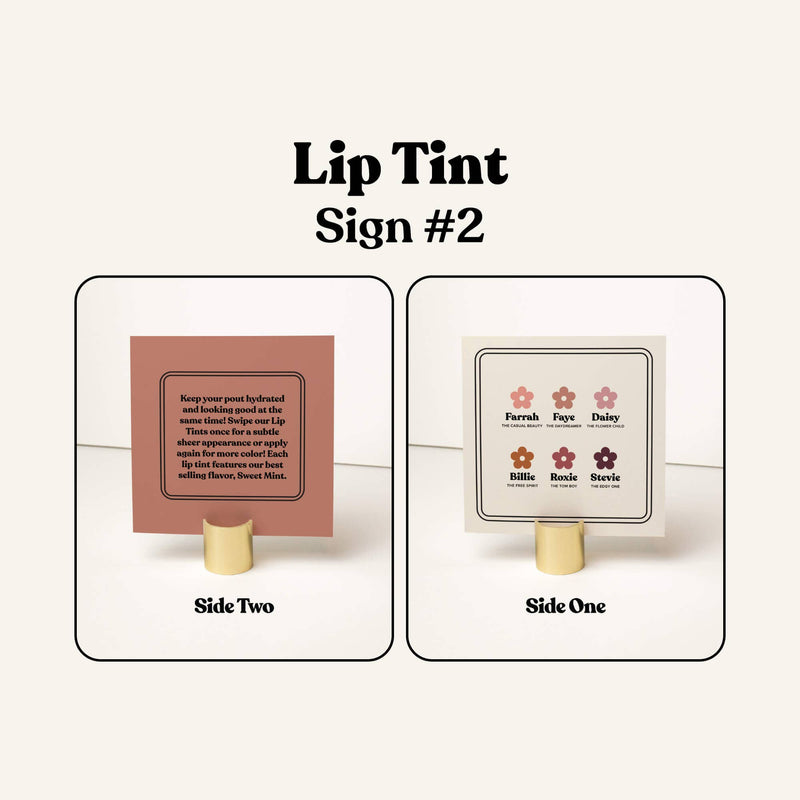 Poppy & Pout - Retailer Sign Pack, Lip Tint