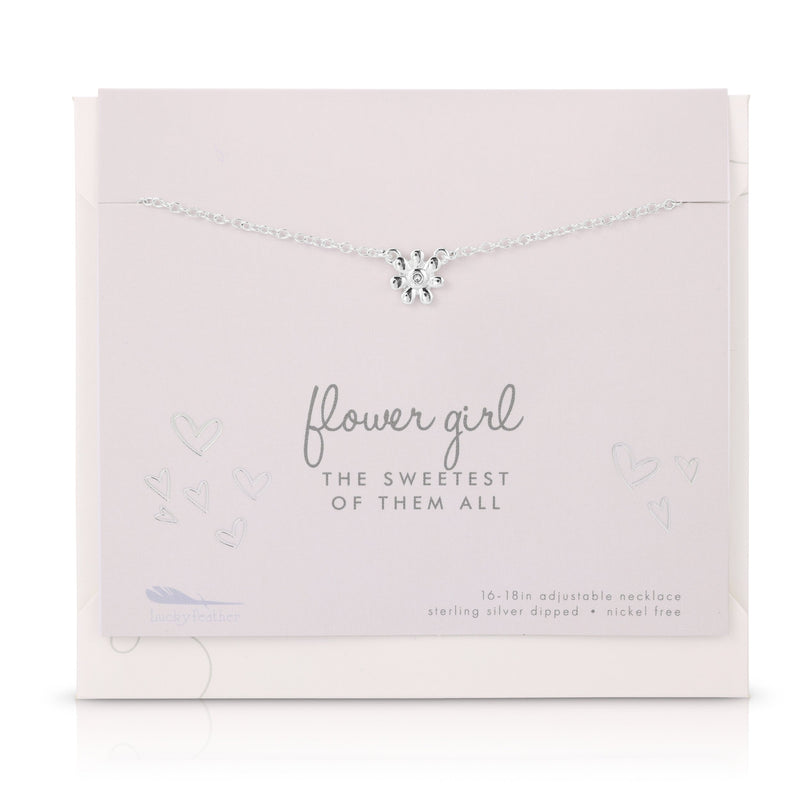 Flower Girl Necklace: Sweetest of them All with Card