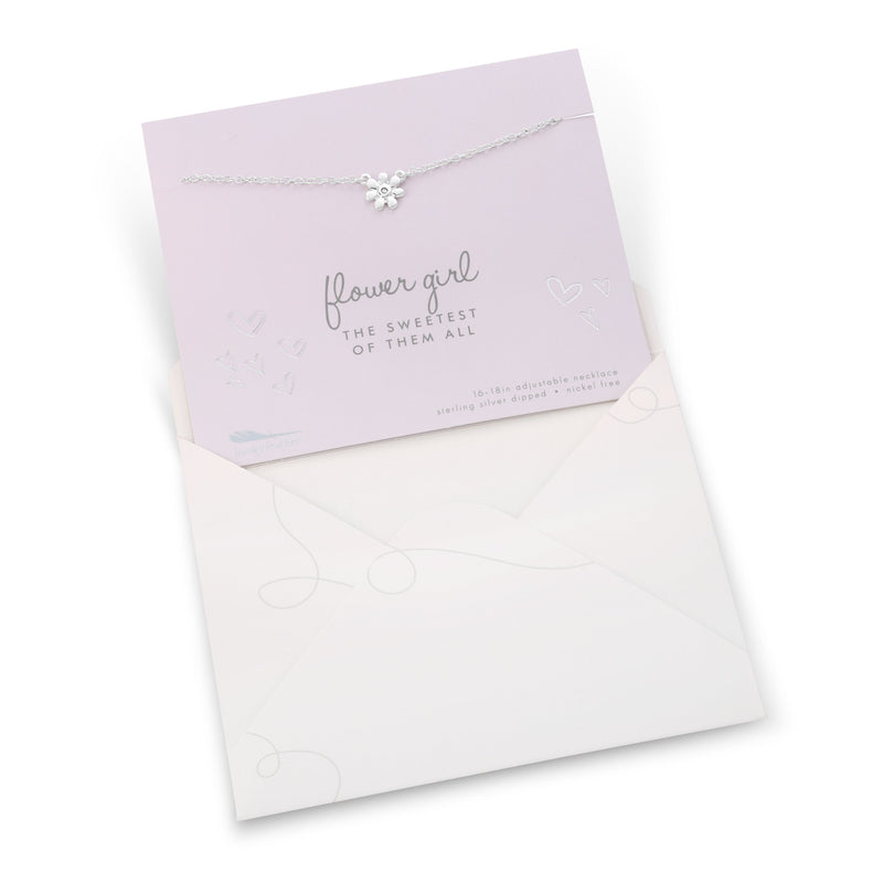 Flower Girl Necklace: Sweetest of them All with Card