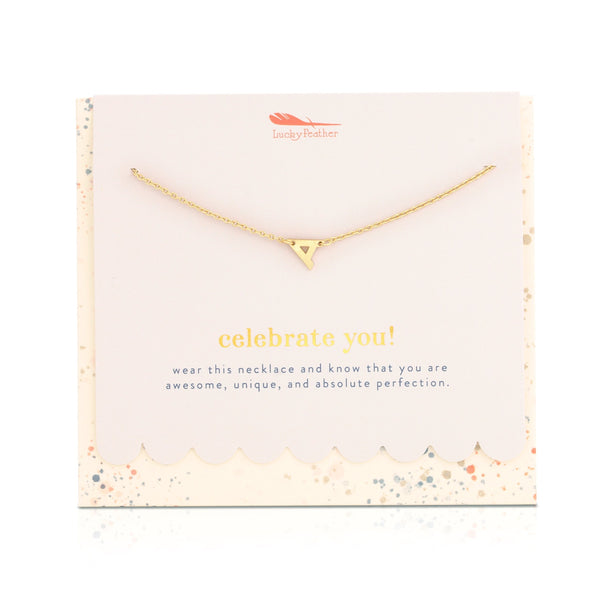 Lucky Feather Celebrate You- Initial Necklace