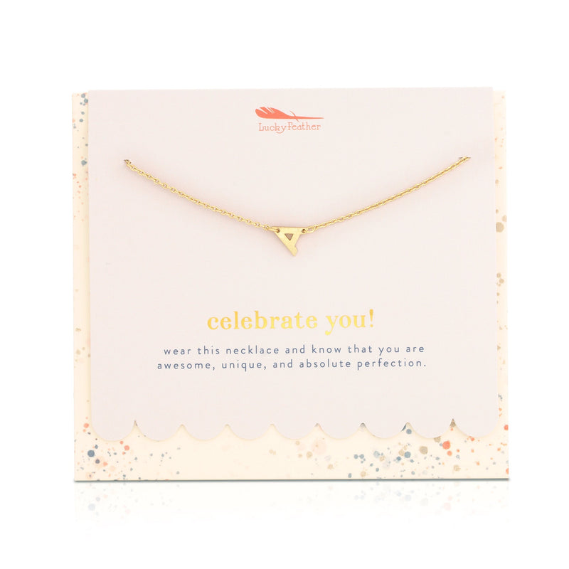 Lucky Feather Celebrate You- Initial Necklace