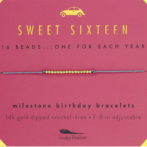 Lucky Feather Bracelet - "Sweet Sixteen"