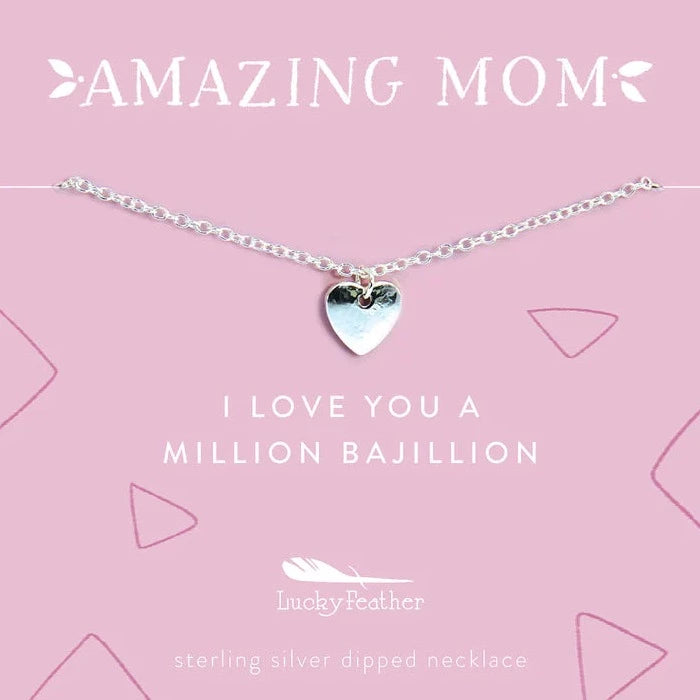 Amazing Mom Necklace w/ Card - Heart