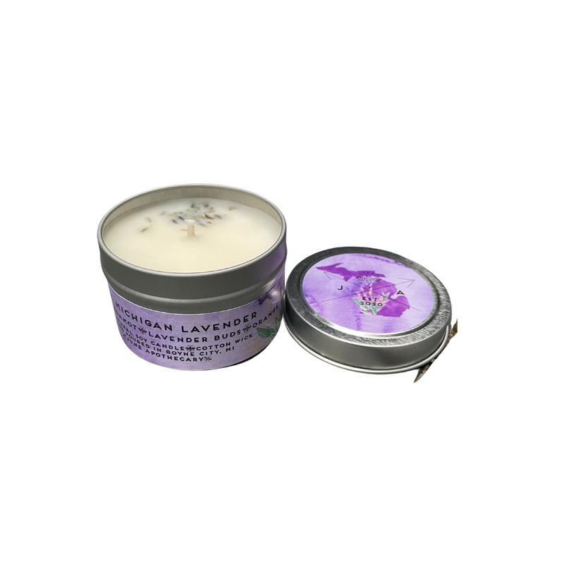 "Lake Michigan Lavender" 4oz Travel Candle