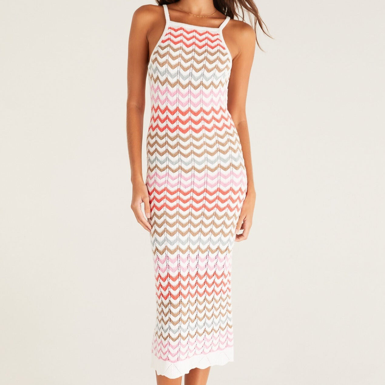 Camille Stripe Crochet Dress Bella Mia